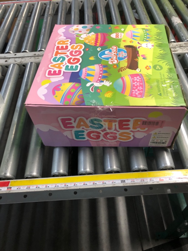 Photo 1 of [12 Surprise Golden Eggs] 500 Pack 2.3 Inch Plastic Easter Eggs, Empty Easter Eggs Fillable, Bright Colors Plastic Eggs Bulks for Easter Hunt, Easter Party Favor, Basket Stuffers Fillers