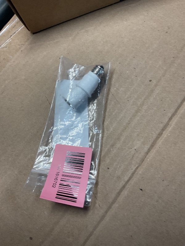 Photo 1 of (2pcs) E12 to E14 Adapter Converter, Candelabra Screw (E12) to Small Edison European Screw (E14) Socket Reducer (White)