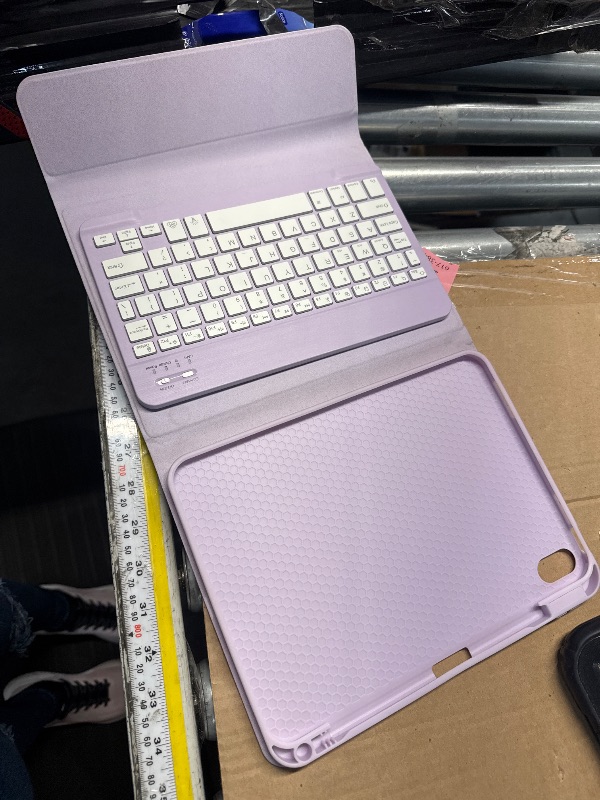 Photo 1 of ***STOCK PHOTO FOR REFERENCE ONLY***SEE PICTURES***Harvopu Keyboard Case Compatible with iPad Air 11-inch/Air 5th 4th Generation Case with Keyboard-Backlit Detachable, Folio Keyboard Cover with Pencil Holder for Air 11" M4/M3/M2, Air 5/Air 4 (Purple)