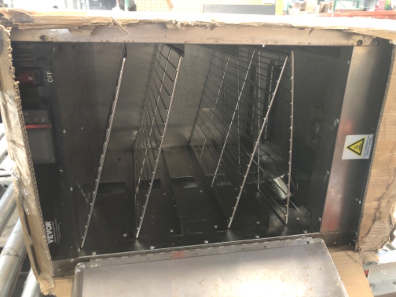 Photo 1 of ***DAMAGED - SEE NOTES/PICTURES*** VEVOR Electric Hot Box Food Warmer, 5-Tier Commercial Warming Cabinet with Water Tray, Single-Door and Adjustable Shelves, Stainless Steel Food Warmer Cabinet, for Restaurant, Kitchen, Pizza, Chicken