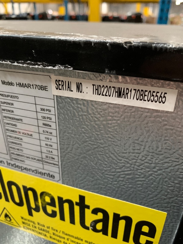Photo 1 of *DAMAGED DURING SHIPMENT*Magic Chef 1.7 cu. ft. Freezerless Mini Fridge in Black