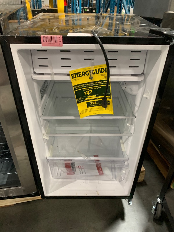 View 3 of ***DAMAGED DURING SHIPMENT******TRUCK/TRAILER PICKUP ONLY***4.4 cu. ft. Compact Mini Refrigerator in Stainless Look