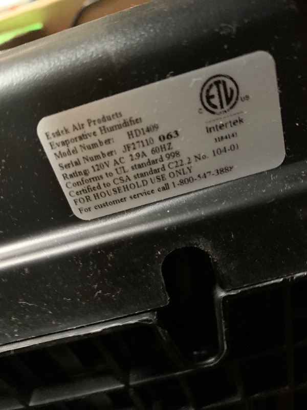 Photo 1 of ***DAMAGED DURING SHIPMENT******TRUCK/TRAILER PICKUP ONLY***AIRCARE Valiant Digital Whole-House Console-Style Evaporative Humidifier (Brushed Nickel)