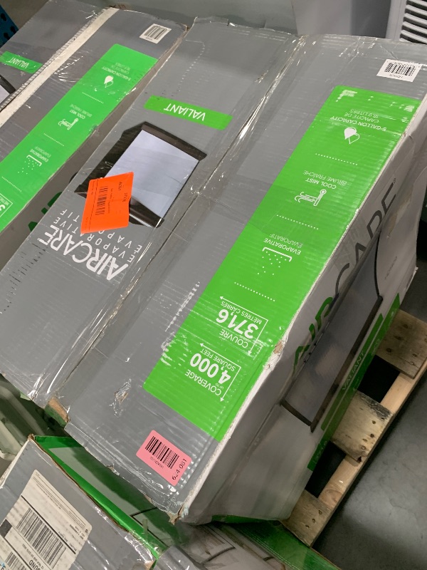 Photo 1 of ***DAMAGED DURING SHIPMENT******TRUCK/TRAILER PICKUP ONLY***AIRCARE Valiant Digital Whole-House Console-Style Evaporative Humidifier (Brushed Nickel)