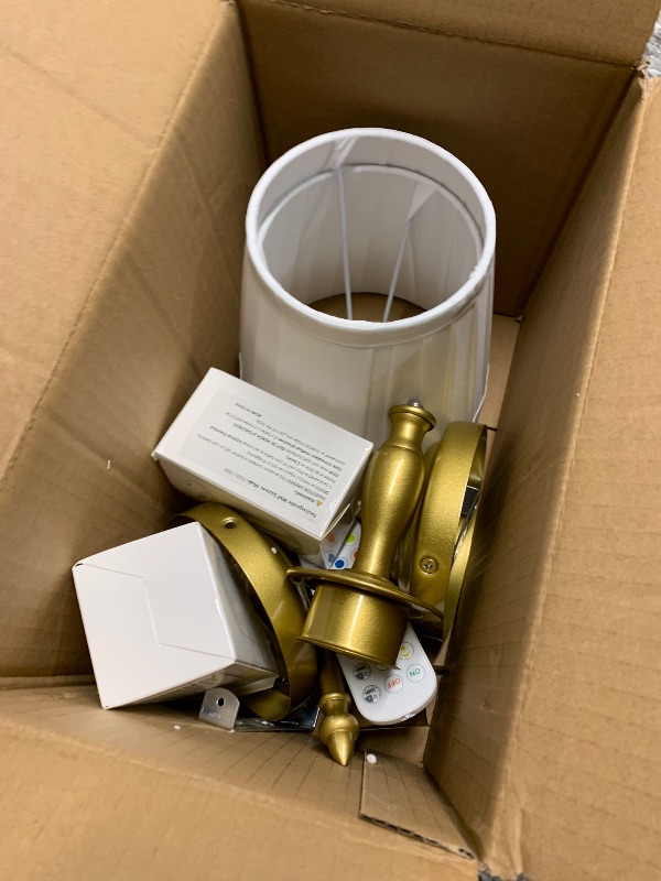 Photo 1 of ***MISSING PARTS***
10000mAh Battery Operated Wall Sconce Set of 2,Rechargeable Wall Sconces set of Two,Vintage Gold Sconces Wall Decor,Wireless Wall Lamp,Cordless Wall Lights Living Room Bedroom (Not Peel and Stick on)