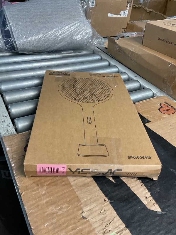 View 4 of ***ITEM TURNS ON- UNABLE TO TEST FURTHER***

YISSVIC Electric Fly Swatter 4000V Bug Zapper Racket Dual Modes Mosquito Killer with Purple Mosquito Light Rechargeable for Indoor Home Office Backyard Patio Camping (Black-1 Pack)