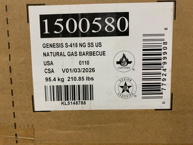 Photo 1 of ***FACTORY SEALED***
Weber Genesis S-415 Natural Gas Grill for Outdoor Cooking, Stainless Steel, 4 Burners – Stainless Steel Cooking Grates & PureBlu Burners