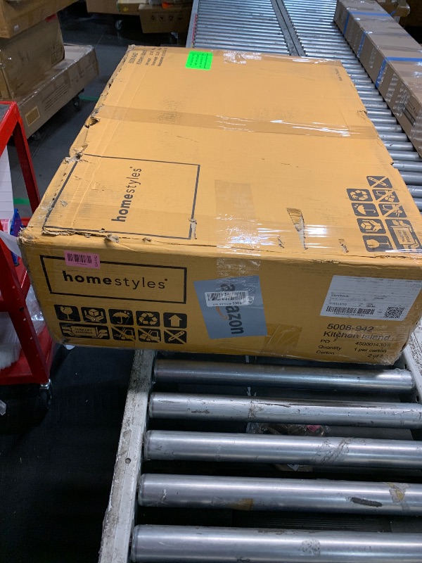 Photo 1 of ***FACTORY SEALED - OPENED FOR INSPECTION***
***PARTIAL SET (BOX #2 OF 3) - PRICE ADJUSTED***
Monarch Black/Distressed Oak Kitchen Island with Granite Top by Home Styles