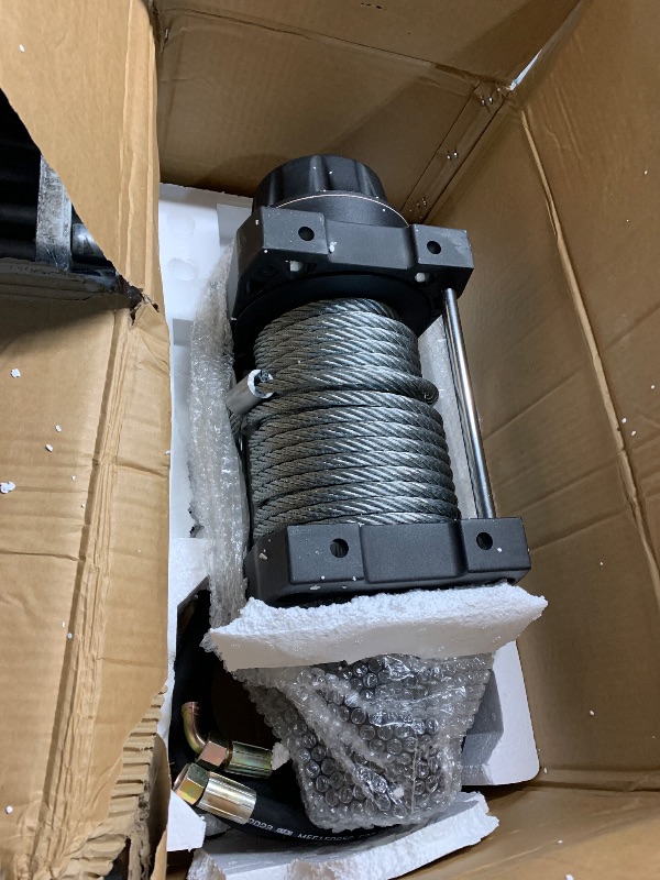 Photo 1 of ***MISSING HARDWARE***
tekstap 20000LBS Hydraulic Winch,Steel Cable 1/2IN x 78FT,Gear Ratio:36/1,Hydraulic Motor:BMR100,Suitable for Vehicles with Hydraulic Stations, Off - Road Truck,Rescue Vehicles,Trailer,Fire Engines