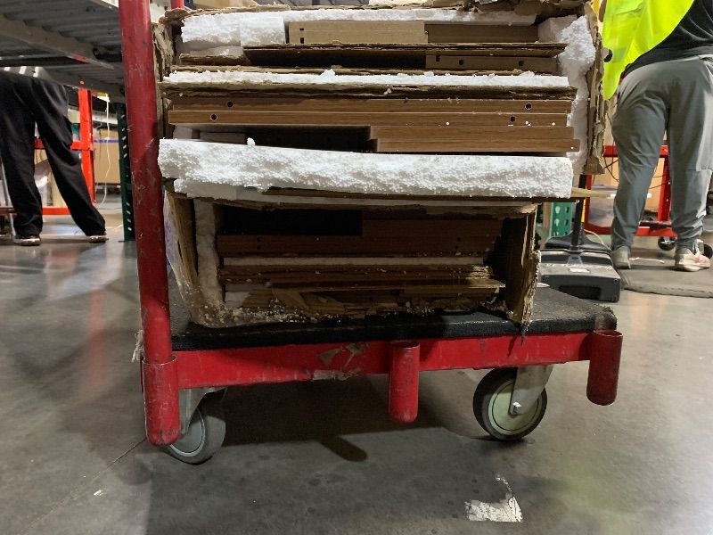 Photo 1 of ***BOX SNAP IN HALF, PARTS ONLY***
Chrangmay 6 Drawer Dresser,47" Wide Mid Century Chest of Drawers,Wooden Bedroom Drawer Dresser with 6 Storage Drawers for Bedroom,Living Room,with Anti-Tipping Device,Walnut.HT