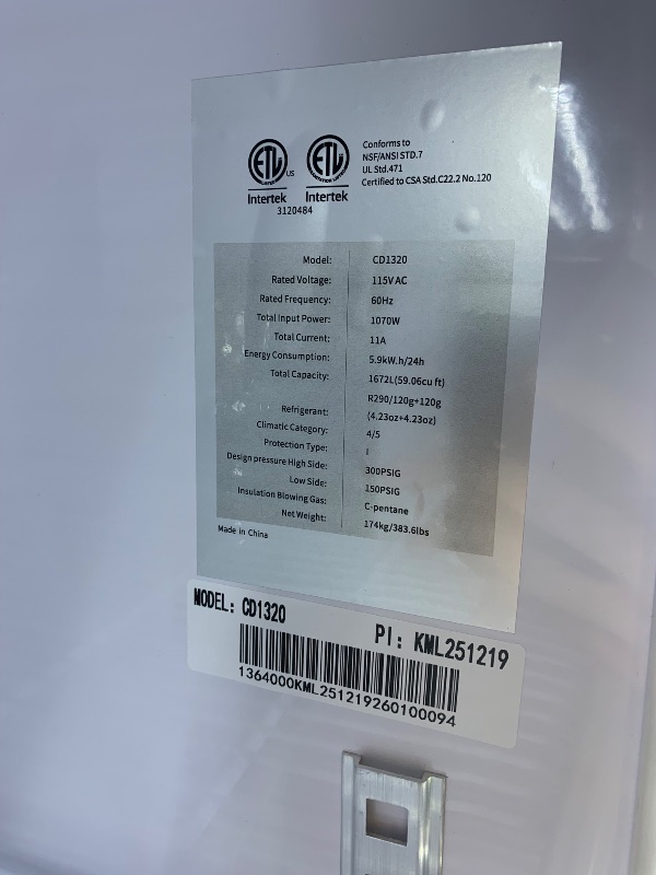 View 4 of ***DAMAGED - SEE NOTES/PICTURES***
***TRUCK/TRAILER PICKUP ONLY***
74.74 in. 59.06 cu.ft. Commercial Display Merchandiser Refrigerator with Custom LED Light Sign and Safety Locks in Black