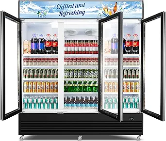 View 1 of ***DAMAGED - SEE NOTES/PICTURES***
***TRUCK/TRAILER PICKUP ONLY***
74.74 in. 59.06 cu.ft. Commercial Display Merchandiser Refrigerator with Custom LED Light Sign and Safety Locks in Black
