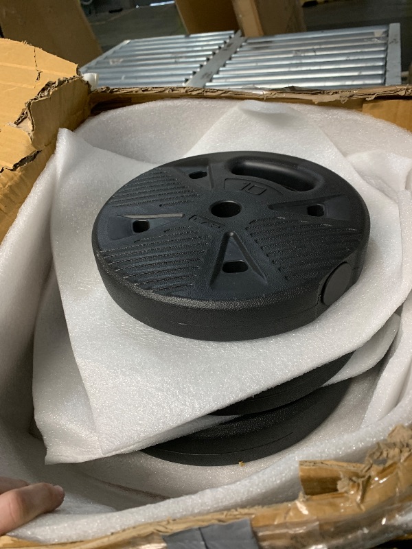 Photo 1 of ***MISSING HALF***
CAP Threaded Barbell Set with 100 LB Cement Grip Plates | 47" Threaded Bar, 25LB / 15LB / 10LB Grip Plates, Star Collars, Home Gym Weight Set for Strength Training