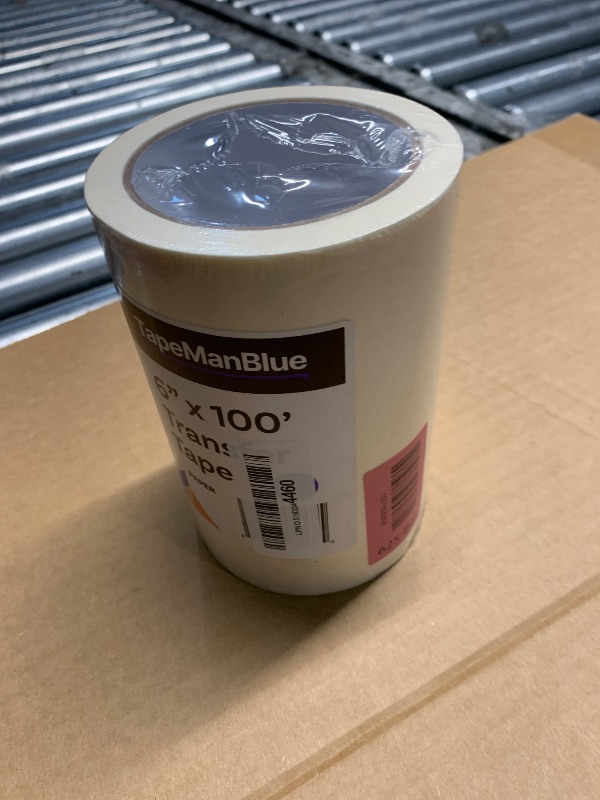 View 2 of ***FACTORY SEALED***
TapeManBlue 6" x 100' Roll of Paper Transfer Tape for Vinyl, Made in America, Premium-Grade Transfer Paper for Vinyl with Layflat Adhesive, Application Tape for Crafts, Decals, and Letters