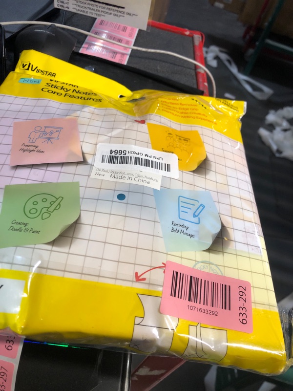 Photo 1 of (36 Pack) Sticky Notes 3x3 in Post, 9 Bright Colors Self-Stick Note Pads it, Strong Adhesive, Easy to Post for Home, Office, Notebook