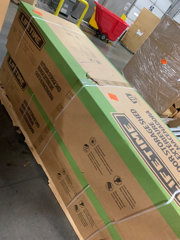 Photo 1 of ***FACTORY SEALED***Lifetime 20 x 8 Ft. Outdoor Storage Shed with Steel Reinforced HDPE Walls, Lockable Doors, Windows, Skylights, Adjustable Shelving, Slip?Resistant Floor, UV?Protected Backyard Shed