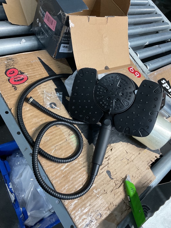 Photo 1 of ****MAY BE MISSING A FEW PARTS****
INAVAMZ Black Shower Heads with Handheld Spray Combo 2.5GPM: 10” Rainfall Shower Head & Detachable Shower Head, 9 Spray Settings Handheld Shower Head with ON/OFF Switch and 15-Stage Filter