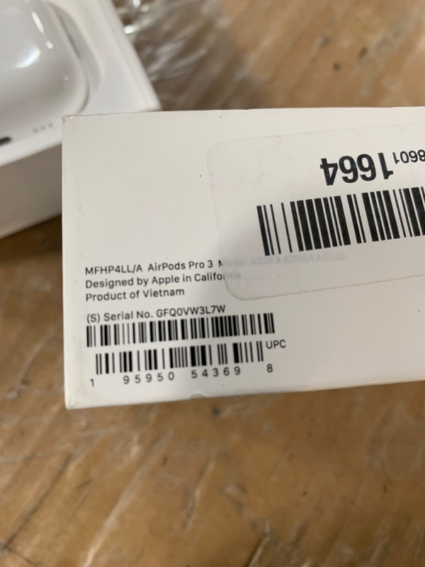 Photo 1 of ***PARTS ONLY LOCKED TO PREV. ACCOUNT***
Apple AirPods Pro 3 Wireless Earbuds, Active Noise Cancellation, Live Translation, Heart Rate Sensing, Hearing Aid Feature, Bluetooth Headphones, Spatial Audio, High-Fidelity Sound, USB-C Charging