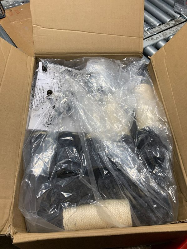 Photo 1 of ***MISSING PARTS***
Heybly Cat Tree with Toy, Cat Tower Condo for Indoor Cats, Cat House with Padded Plush Perch, Cozy Hammock and Sisal Scratching Posts, Smoky Gray HCT004SG