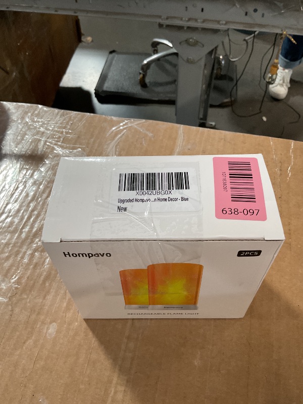 Photo 1 of ?Upgraded? LED Flame Lights with Remote & Timer, 4-Mode Rechargeable Battery Operated Flameless Candles, Waterproof Pillar Flickering Lanterns for Room Patio Wedding Halloween Home Decor, Blue