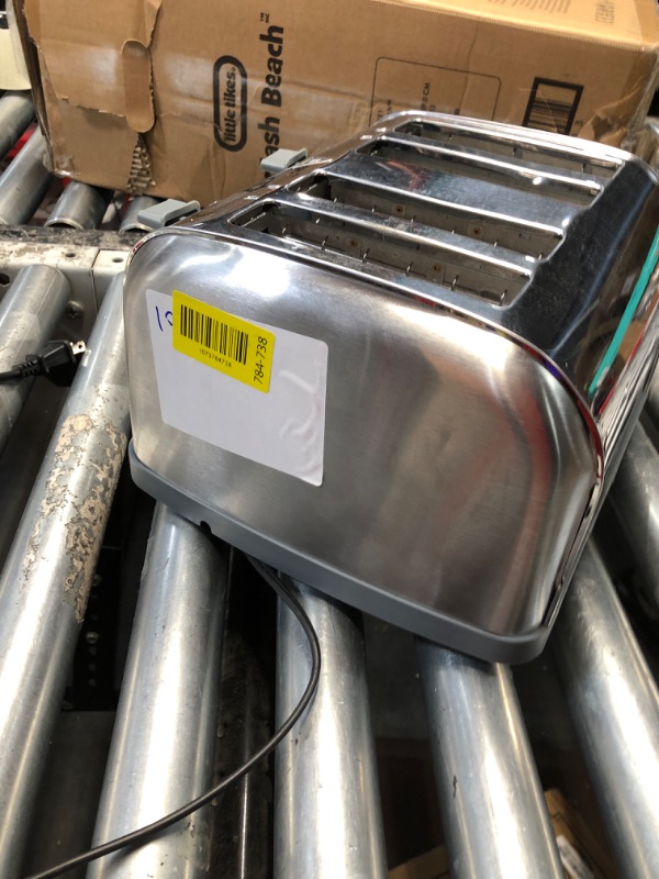 Photo 1 of ***DAMAGED - SEE NOTES/PICTURES***Toaster 4 Slice Retro Stainless Steel,Best Prime 4 Slice Toaster Wide Solt with 7 Shade Settings, Perfect for Waffles, Bagels and More Lainsten T-527