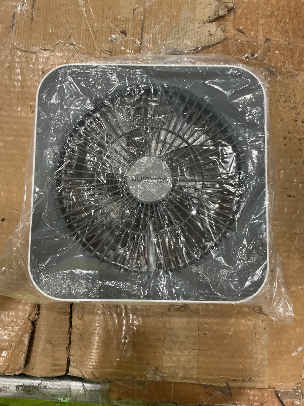 Photo 1 of 10 inch Box Fan, Small Window Fan with 3 Speeds, Quiet Square Fan Powered by DC Adapter for Bedroom Office Kitchen Home Apartment RV Camping, 8HRS Timer Function Work with Universal USB Type-C Cord