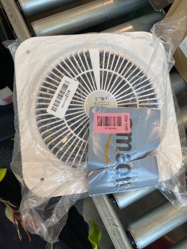 Photo 1 of 10 inch Box Fan, Small Window Fan with 3 Speeds, Quiet Square Fan Powered by DC Adapter for Bedroom Office Kitchen Home Apartment RV Camping, 8HRS Timer Function Work with Universal USB Type-C Cord