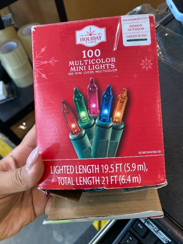 Photo 1 of **Similar item - Multi colored**
Joiedomi Clear Christmas String Lights Indoor,100 Count Mini White Fairy Light Outdoor,19.4 FT Decor for Patio Dorm Classroom Bedroom Holiday Wedding Party Garland Birthday Festival,Green Wire