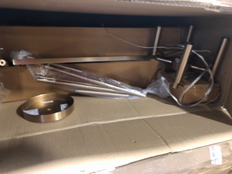 Photo 1 of ** SOLD AS IS NO REFUND/RETURN** SEE COMMENTS Kichler Madden 25.5" 4 Light Pendant in Champagne Bronze, Soft Modern Fixture, for an Entryway, Breakfast Nook, Laundry Room, (25.5" x 16"), 52722CPZ