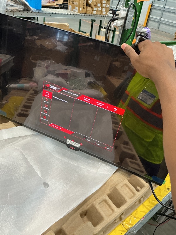 Photo 1 of [USED] ASUS ROG Swift 27” 4K QD-OLED Gaming Monitor (PG27UCDM) - 240Hz, 0.03ms, Custom Heatsink, Neo Proximity Sensor, G-SYNC Compatible, 99% DCI-P3, True 10-bit color, DisplayPort 2.1a UHBR20, 3 yr warranty