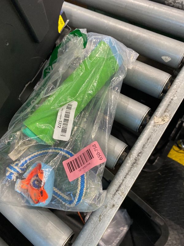 Photo 1 of [DAMAGED] Chuckit! Amphibious Bumper Fetch Stick Toy for Dogs - Floats in Water - Interactive Dog Toys to Keep Them Busy - Tough Rubber, Nylon, and Foam - Non-Slip Rope Handle - Size Medium - Assorted Colors
