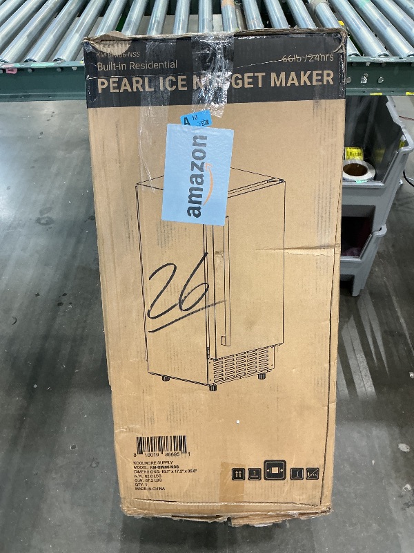Photo 1 of [UNTESTED] KoolMore 15 in. Built-in Residential Pearl Ice Nugget Maker, 66lb /Day with Drain Pump in Stainless-Steel, ETL Listed (KM-BIM66-NSS)