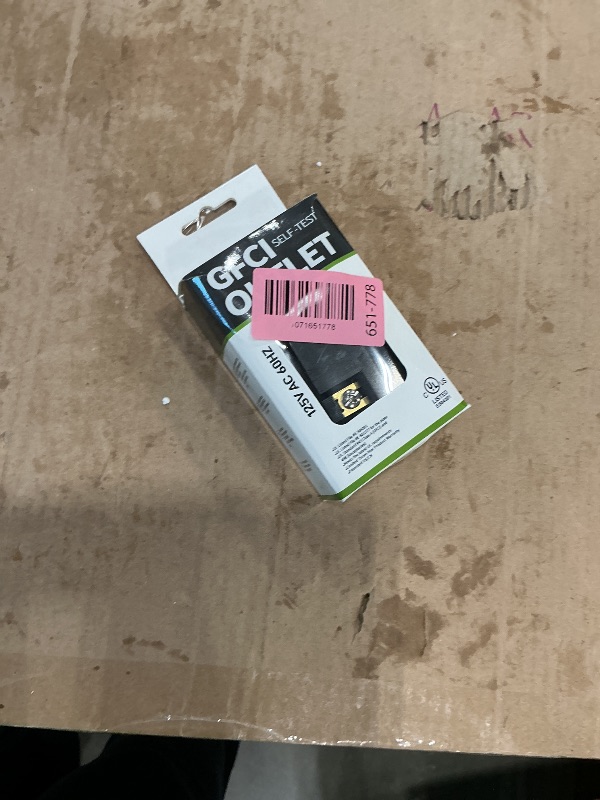 Photo 1 of 1-Pack 20 Amp GFI Electrical GFCI Outlet Self-Test Tamper Resistant (TR) Weather Resistant (WR) Ground Fault Receptacle with LED Indicator UL Listed Standard Wall Plate Included Black