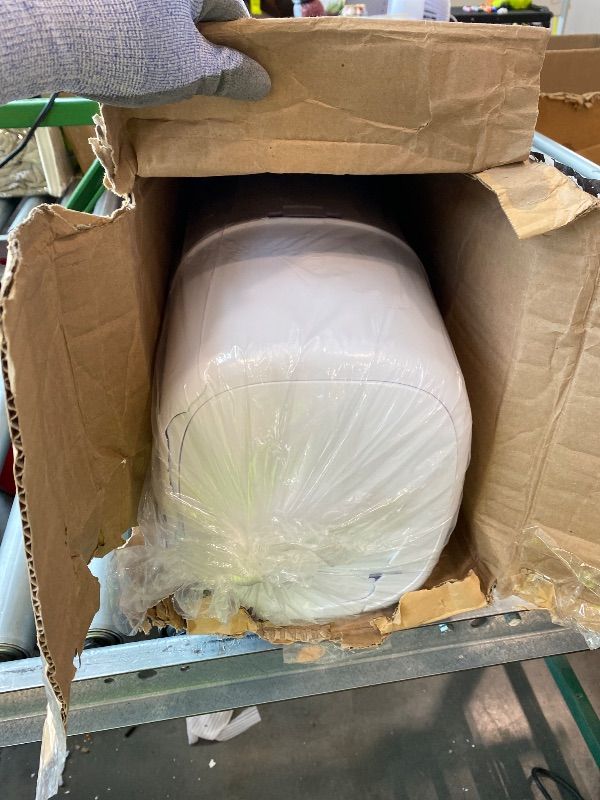 Photo 1 of [DAMAGED] Diaper Genie Complete Diaper Pail (White) – Includes 1 Refill (Holds 270 Newborn Diapers) & 1 Carbon Filter