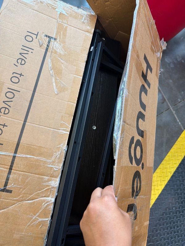 Photo 1 of *MISSING PARTS - see clerk notes*
Huuger 48 Inch Black Dresser for Bedroom, Corner TV Stand for 43, 55 inch TV, L Shaped Chest of Drawer with Storage and Open Shelves, 12 Drawer Fabric Dresser for Closet, for Small Place