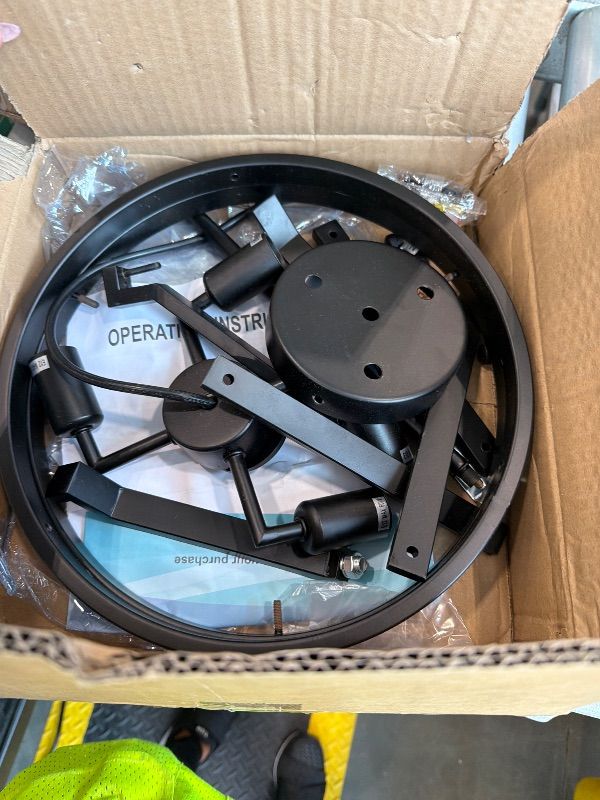 Photo 1 of *MISSING PARTS - see clerk notes*
UOFUS Metal Semi Flush Mount Ceiling Light Fixture 4 Candle Holder Matte Chandelier Farmhouse Ceiling Lamp for Dining Room Bedroom Kitchen Hallway Entryway?Black?