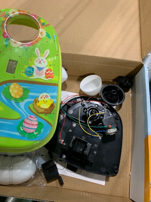 Photo 1 of ***ONLY PARTS FINAL SALE NO RETURN***Engfa Easter Egg Decorating Kit with 30 Pcs Eggs and 12 Dying Markers Spinner, Easter Gifts for Kids Bunny Decorating Machine Craft Activities for Boys Girls (Green)