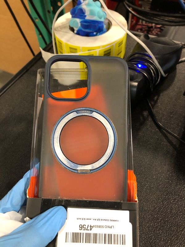 Photo 1 of ****VERY USED, PLEASE SEE PICTURES***
TORRAS Ostand Q3 Air for iPhone 17 Pro Max Case with 360 Magnetic Stand, Fit for MagSafe, Mil-Grade Drop Tested, Camera Control Button, Shockproof Phone Case for iPhone 17 Pro Max 6.9", Midnight Blue