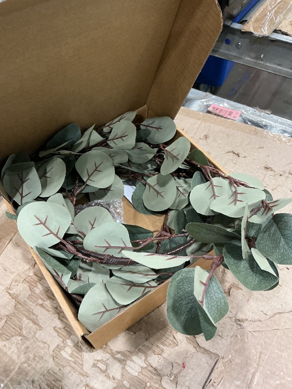 Photo 1 of **UNTESTED**
LITBLOOM Lighted Eucalyptus Garland Battery Operated with Timer 6FT 96 LED Artificial Greenery Twig Vine Lights for Room Stairs Mantle Wedding Holiday Decoration Indoor Outdoor
