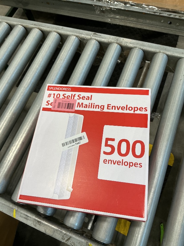Photo 1 of #10 Envelopes Letter Size Self Seal | 500 Business Mailing Security Peel and Sealing Envelope | 100% Tinted | no 10 White Windowless Legal Regular Plain Envelops Pack | 4-1/8 x 9-1/2 Inches | 24 LB