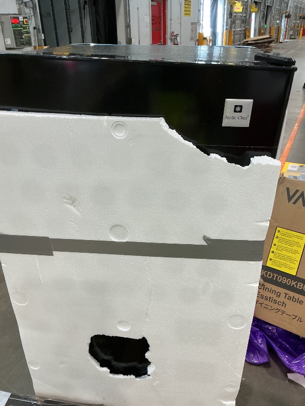 Photo 1 of ****DOORS DAMAGED***** ARCTIC CHEF ACFR741BLACKAMZ6COM Apartment Size-Top Freezer-2 Door Fridge-Adjustable Thermostat Control-Black-7.5 Cubic Feet