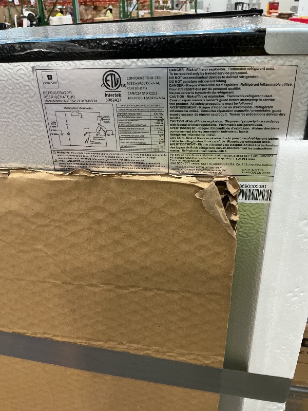 Photo 1 of ****DOORS DAMAGED***** ARCTIC CHEF ACFR741BLACKAMZ6COM Apartment Size-Top Freezer-2 Door Fridge-Adjustable Thermostat Control-Black-7.5 Cubic Feet