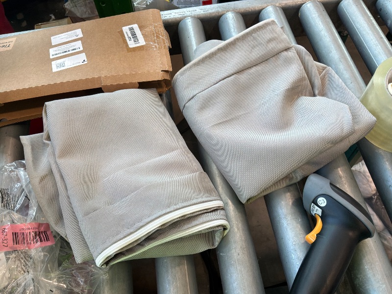 Photo 1 of [2 Pack] Sqodok Patio Cushion Covers Replacement, Deep Seat Patio Cushions Cover, Waterproof Seat and Back Cushions Cover for Outdoor Furniture Chair, Sofa, Couch(Grey,26.5"x26.5"x4"+26.5"x13"x4")