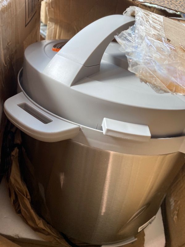 Photo 1 of [DAMAGED] Instant Pot, 8-Quart Whisper Quiet 9-in-1 Electric Pressure Cooker, Slow Rice Cooker, Steamer, Sauté, Yogurt Maker, Warmer & Sterilizer, App With Over 800 Recipes, Stainless Steel, Duo Plus