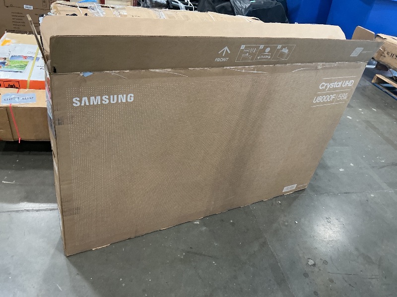 Photo 1 of ***MISSING CABLES*** Samsung 58-Inch Class Crystal UHD U8000F 4K Smart TV (2025 Model) Endless Free Content, Crystal Processor 4K, MetalStream Design, Knox Security, Alexa Built-in