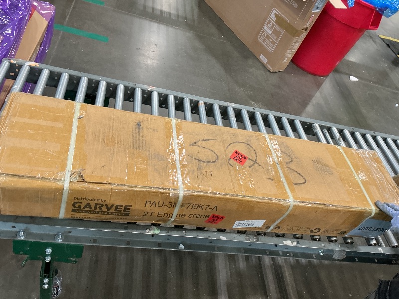 Photo 1 of [black not red, missing key components] MilleLoom 2 Ton Engine Hoist Foldable Cherry Picker - Heavy Duty Hydraulic Engine Lift, Automotive Garage Engine Crane