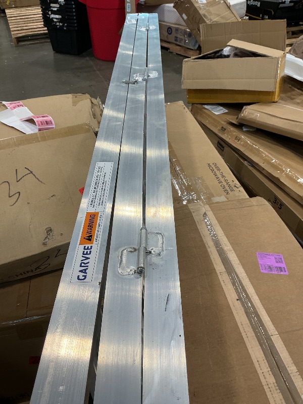 Photo 1 of **MISSING PARTS**
Garvee Aluminum Ramps for Pickup Trucks 1500Lbs Tri-Fold Ramp with Treads, Folding Ramp with Load Straps for Motorcycles,Truck Bed, ATV/UTV, Trailer, Tractor,Lawnmowers, Snow Blowers,Powersports