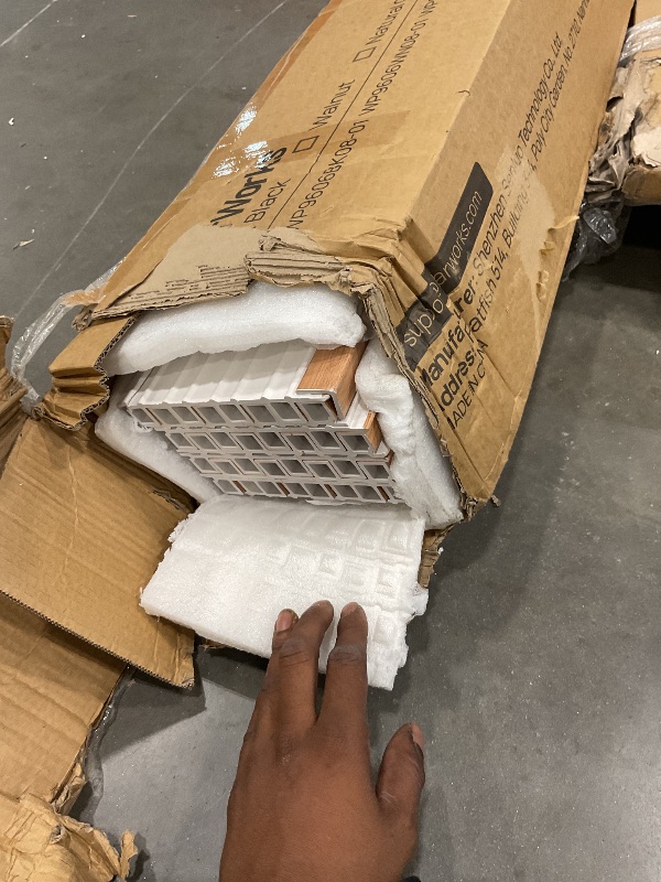 View 3 of [White Panels] LARWORKS WPC Slat Wall Panels 8 Pack 96" x 6.6", Waterproof Fluted Wall Paneling, Accent 3D Wall Panel for Wall Decor, Bathroom, Bedroom, Office - High Grille Elm (Cover Approx.35 sq.ft)