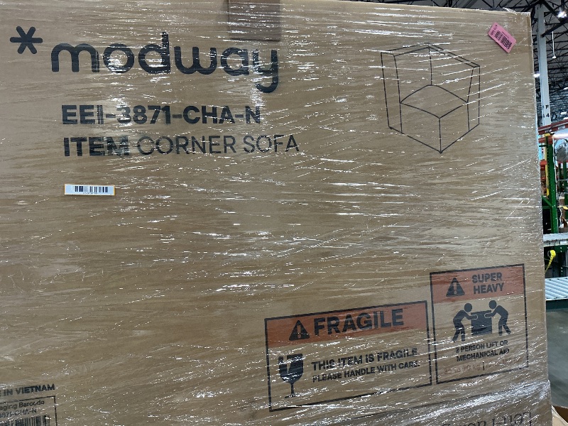 Photo 1 of [Missing 2 boxes] Modway Restore 5-Piece Upholstered Sectional Sofa in Charcoal OVERSIZE ITEM NEVER OPENED NEEDS LARGE TRUCK AND PALLET JACK