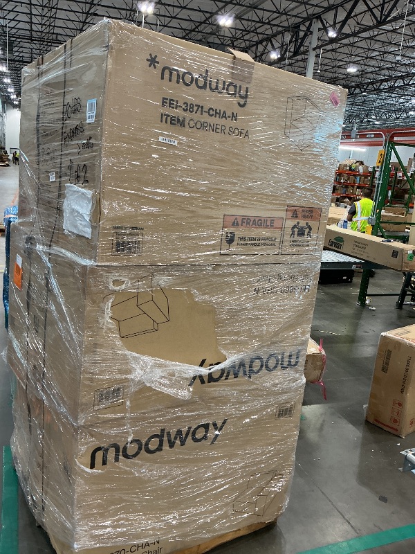 Photo 1 of [Missing 2 boxes] Modway Restore 5-Piece Upholstered Sectional Sofa in Charcoal OVERSIZE ITEM NEVER OPENED NEEDS LARGE TRUCK AND PALLET JACK